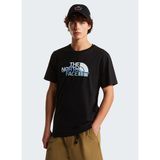 The North Face Siyah Erkek Yuvarlak Yaka Regular Fit T-Shirt NF0A8GUXJK31-MOUNTAIN LINE SLEE TEE