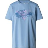 The North Face W Foundatıon Traces Graphıc Tee Bayan T-Shirt NF0A882UQEO1 - Mavi - XS