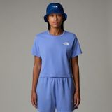 The North Face W Sımple Dome Cropped Relaxed Tee Kadın Mavi Dokuma Tişört Günlük Kullanım İçin XL