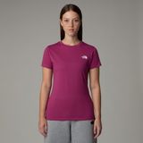 The Northfacew Ss Sd Slım Tee Kadın Tişört NF0A87NH6EO1 - XS - Vişne