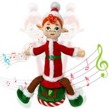 The Original Elf – Dans eden Noel Elf Bebek, Çocuklar için Şarkı Söyleyen ve Konuşan Oyuncak Elf, Sarkan Bacaklı Raf Bakıcısı, İdeal Noel Elf Süslemeleri ve Ağaç Tepesi, Noel Dekoru için Mükemmel