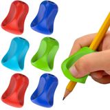 The Pencil Grip Pinch Grip, ergonomik yazma yardımı, parlak renkli kalem tutacakları, 6'lı, TPG-12706