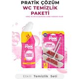 The Pink Stuff 2'li Wc Klozet Temizlik Seti – Tuvalet Temizleyici Jel ve Power Active Wc Bloğu-Hijyen-Ekonomik