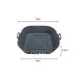The PLOMBIR Xxl Xl Airfryer Pişirme Kabı Silikon Airfryer Matı Gri