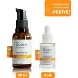 The Purest Solutions C Vitamini Serum Seti: 30 ml Canlandırıcı ve Antioksidan Etkili Tüm Cilt Tipleri İçin