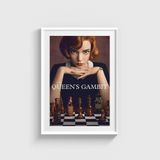 The Queens Gambit Dizi Posteri Tablo Çerçeveli Poster Duvar Dekorasyonu - 21 x 30 - Beyaz Çerçeveli