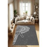The Reef Design Fil Desenli Halı Yoga Ve Mandala Temalı Dijital Baskılı Kaymaz Yoga Halısı