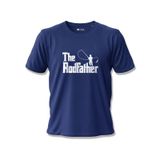 The Rodfather Esprili Balıkçı Baskılı%100 Pamuklu Unisex Lacivert Tişört Lacivert