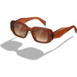 The Roomy Leopar Çerçeve Mavi Lens Retro Tasarım Pilot Model Kadın Güneş Gözlüğü Kahverengi