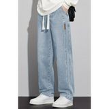 The Rule Erkek Buz Mavi Baggy Beli Lastikli Likralı Bol Kesim Esnek Jean Denim Kot Pantolon RF0484 - 2XL - Relax Fit