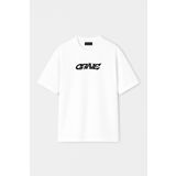 THE RULE Erkek Grave Baskılı Oversize %100 Pamuk Geniş Kesim Yumuşak Dokulu Bisiklet Yaka T-shirt Rf0508