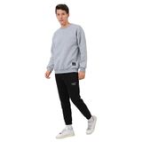 THE RULE Erkek Gri Oversize Fit Bisiklet Yaka Basic Içi Yumuşak Tüylü Sweatshirt Gri S
