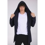 The Rule Erkek Lacivert Regular Fit Kapüşonlu Uzun Hırka RF0002 - S