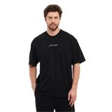 THE RULE Erkek Siyah Oversize Fit Bol Kesim Bisiklet Yaka%100 Pamuk Je Est Un Autre Baskılı T-Shirt Siyah S