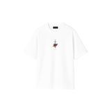 THE RULE Erkek Warden Baskılı Oversize%100 Pamuk Geniş Kesim Yumuşak Dokulu Bisiklet Yaka T-shirt Rf0509 Beyaz S