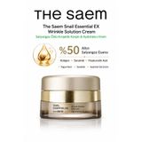 THE SAEM Snail Essential EX Wrinkle Solution Cream, Salyangoz Özlü Kırışıklık Karşıtı & Aydınlatıcı Yüz Kremi, 50ml