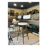 The SANDALYE SHOP Yeni Tasarım Mila Bar Sandalyesi 75 cm Beyaz Deri.100 ile 115 cm arası ada&masalara uyumlu
