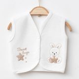 The Secret Desire Sweet Hugs Tavşan Nakışlı Unisex Bebek Yeleği – 3-6-912 Ay 9-12 Ay - Pembe - 9 - 12 Ay - 00406 Pembe