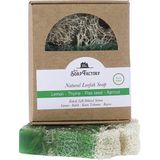 The Soap Factory Doğal Kabak Lifi Limon-Kekik-Keten Tohumu-Kayısı Sabunu 120 g - Vegan - Lüks - Çevre Dostu - Bütün Cilt Tipleri İçin Uygun - Üstün Cilt Bakımı - 120 gr