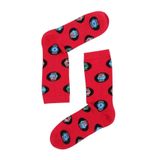 The Socks Company Kırmızı-Saat Desenli Kadın Çorap
