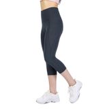 The Step Sports Nova Antrasit Cepli Kapri Toparlayıcı Yüksek Bel Spor Tayt