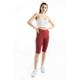 The Step Sports Spocket Bordo Cepli Yüksek Bel Toparlayıcı, Sıkılaştırıcı Yoga Dizüstü Tayt 10