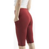 The Step Sports Spocket Cepli Yüksek Bel Toparlayıcı, Sıkılaştırıcı Yoga Dizüstü Tayt 10" - XS - Bordo