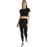 The Step Sports Spocket Cepli Yüksek Bel Toparlayıcı, Sıkılaştırıcı Yoga Tayt 25" - M - Siyah