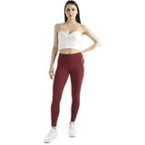 The Step Sports Spocket Cepli Yüksek Bel Toparlayıcı, Sıkılaştırıcı Yoga Tayt 25" - XS - Bordo