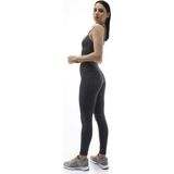 The Step Sports Spocket Kadın Gri Cepli Yüksek Bel Toparlayıcı, Sıkılaştırıcı Yoga Tayt 25" - XL