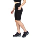 The Step Sports Spocket Siyah Cepli Yüksek Bel Toparlayıcı, Biker Yoga Dizüstü Tayt 10