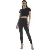 The Step Sports Straight Siyah Yüksek Bel Toparlayıcı, Sıkılaştırıcı Yoga Tayt 25