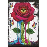 The Surreal Eye Sketchbook: Trippy Rose & Dripping Paint Art Journal | 6x9 Inch, 110 Blank Pages: Blank Drawing Pad for Psychedelic Art, Tattoo ... Sketching | Vibrant Colorful Aesthetic