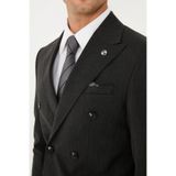 The Tailor Classics Erkek Takım Elbise - Kruvaze Düğmeli Erkek Pantolon Ceket Dokuma Düz Kumaş