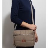 The Tote Bag Kadın Kapitone, Paraşüt Kumaş, Yumuşak Doku Günlük Omuz Çantası - Vizon