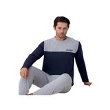 The Vento Uzun Kollu Süprem Kumaş Erkek Pijama Takımı M–2Xl