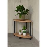 The Violett Flora 2 Raflı Moblen Çiçeklik Saksılık Balkon Bahçe Dekor Raf Stand-Atlantik Çam