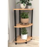 The Violett Flora 3 Raflı Moblen Çiçeklik Saksılık Balkon Bahçe Dekor Raf Stand-Atlantik Çam