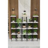 The Violett Fortuna Çok Katlı Basamak Saksılık Çiçeklik Standı | Dekoratif Modüler Bitki Rafı-Beyaz