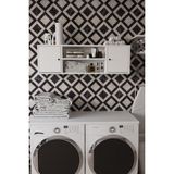The Violett Loya 120 cm Banyo Dolabı Üst Modülü Antrasit - Beyaz