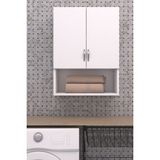 The Violett Remaks Esila Makina Üstü Dolap, Banyo Dolabı, Çamaşır Dolabı, Havlu Dolabı, Kapaklı Dolap - Beyaz