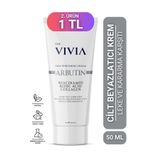 The Vivia Cilt Beyazlatıcı Aydınlatıcı Leke Karşıtı Krem Arbutin Kojik Asit Niasinamid Kolajen Glutatyon 50 ml