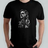 The Walking Dead %100 Pamuklu Bisiklet Yaka T-Shirt Model - 2 - Siyah - XL