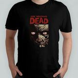 The Walking Dead %100 Pamuklu Bisiklet Yaka T-Shirt Model - 4 - Siyah