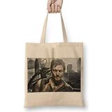 The Walking Dead Daryl Zombi Avcısı Bez Çanta Uzun Saplı - Açık Bej - 40 X 40