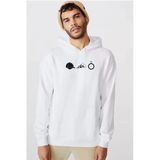 The Walking Dead Glenn Rhee Symbols Beyaz Erkek 3İp Kapşonlu Sweatshirt
