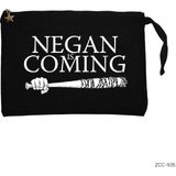 The Walking Dead Negan Is Coming Siyah Clutch Astarlı Cüzdan / El Çantası - 25x18cm