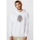 The Walking Dead Negan & Lucille Beyaz Erkek 3İp Kapşonlu Sweatshirt