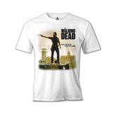 The Walking Dead - Rick Beyaz Erkek Tshirt