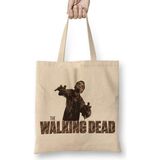 The Walking Dead Zombie Face Bez Çanta Uzun Saplı - Açık Bej - 40 X 40